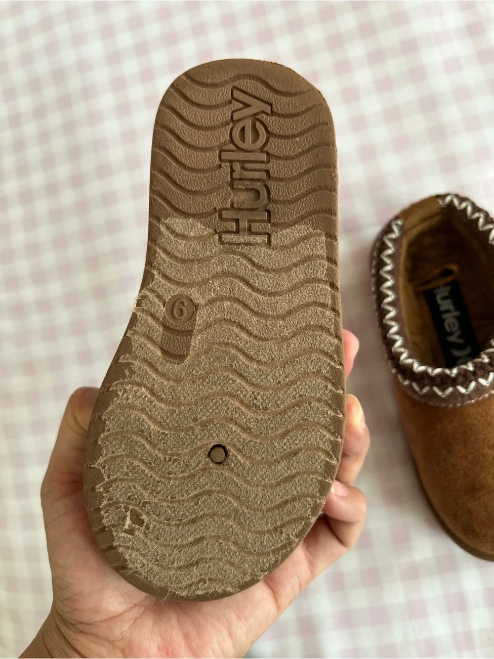 Hurley Kids Chestnut Brown Cozy Slip-On Slippers